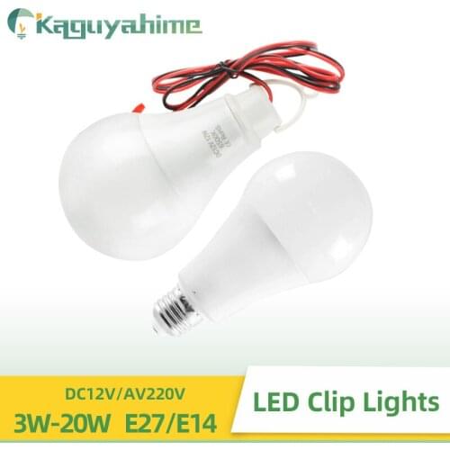 K-RU DC 12V LED Bulb With Clip LED Camping Fishing Emergency Portable Ring Hang Light Lamp 3W 7W 9W 12W 15W For Outdoor Lampada