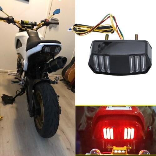 Led motorcycle tail light For honda motorbike 12v motorcycle tail light led rear brake taillight with turn signal