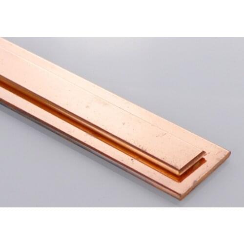 T2 Pure Red Copper Shaft Bar Square Block Flat Bars Hobby Craft Model Maker DIY Material 10mm-100mm
