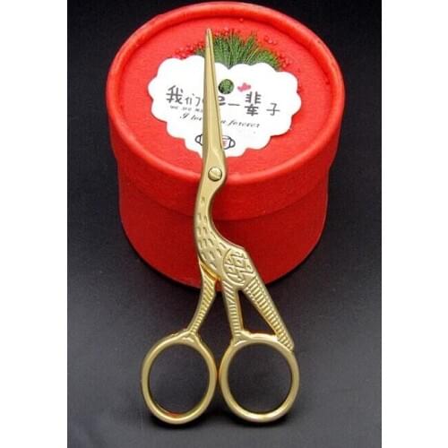 TH zy 1.75usd 1 Pc Vintage Stainless Steel Embroidery Sewing s Crane Shape Stork Shears Cross Stitch Scissors