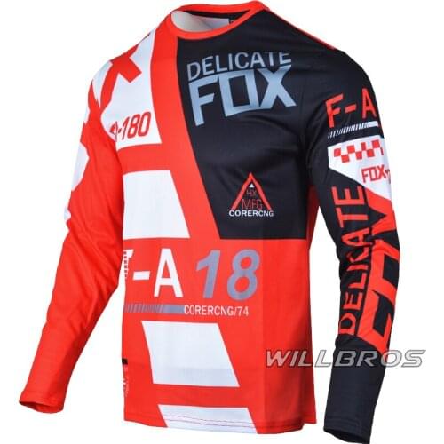 Motocross Racing Jersey 180 Sayak Offroad Long Sleeve MTB BMX MX Dirt Bike Cycling Red Clothes Mens