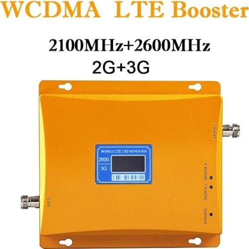 Mobile Signal Booster 4g Signal Booster For Cell Phone 3g 4g Repeater Signal Repeater Cell Phone WCDMA2100mhz LTE2600mhz 65DB