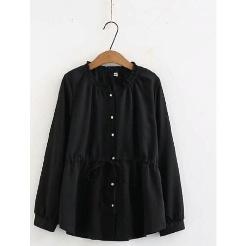 Plus Size XL-3XL Women Blouse Long-sleeved Plaid Blusas Womens Shirts Officewear Tops