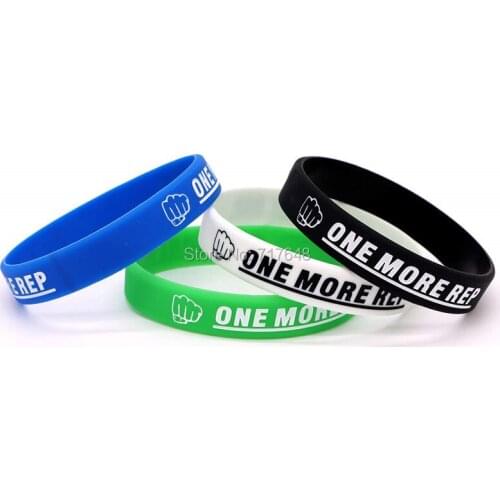 100pcs One More Rep wristband silicone bracelets free shipping by epacket A