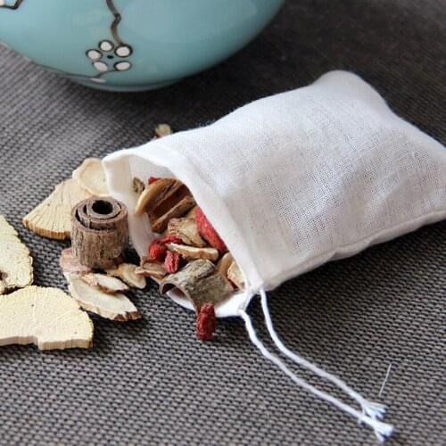 1000pcs 6cmx9cm Pure Cotton Filter Gauze Bag Chinese Herbs Spice Loose Tea Bag Sachet Holder Fragrance Bag Kitchen Accessories