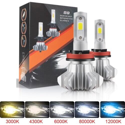 2pcs Led Headlight for Auto Led Ice Bulb Car Led Light H4 H7 H11 9005 9006 HB3 BH4 H1 Automobile Diode Lamps H7 LED Bulb H4