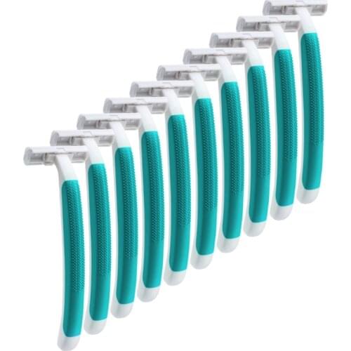 50 PCS High Quality Head Beard Sensitive Shavers Disposable Razors Twin Blade for Home Travel Men Women