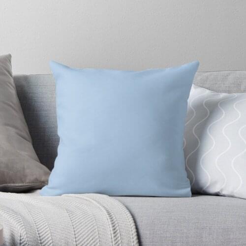 Baby Blue Solid Color Decor Throw Pillow Cushion Cover Polyester Throw Pillows Case On Sofa Home Living Room Car Seat Decor