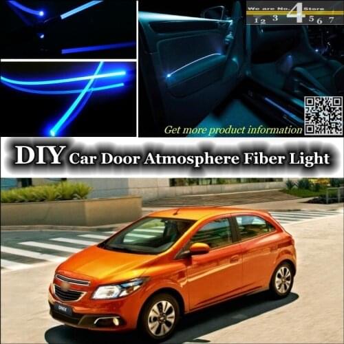 For Chevrolet Onix interior Ambient Light Tuning Atmosphere Fiber Optic Band Lights Door Panel illumination (Not EL light) Refit