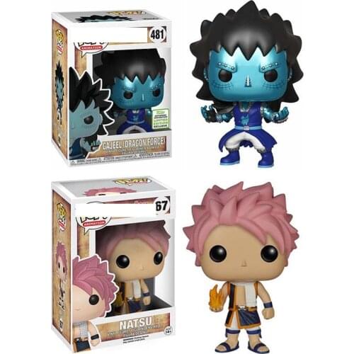 Funko Pop Fairy Tail Naz Gajeel Natsu Collectible Dragon Force Model Vinyl Action Figures Toys for Chlidren Birthday Gift