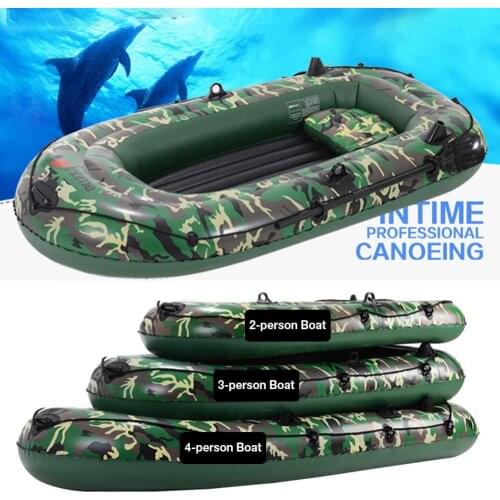 10ft 2/3/4 Person Inflatable Boat Set with Paddles Air Pump PVC Kayak Canoe Boat Set for Drifting