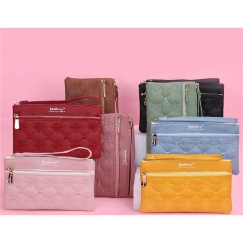 Leather Women Wallets Zipper Pocket Ladies Purse Famous Brand Designer Wallet Women Long Card Holder 2021 Female Clutch