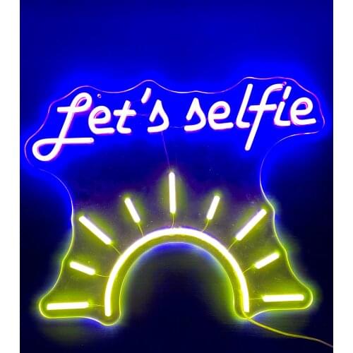 Neon Custom Made Sign LED Light Sunshine Words Font Wedding Birthday Party Restaurant Flower Faceplate