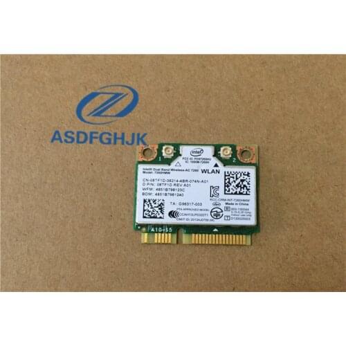 Original Wireless Adapter Card for intel bluetooth BT Wi-Fi Mini PCI Card Intel 7260hmw AC for Dell 8TF1D 08TF1D NMTXR