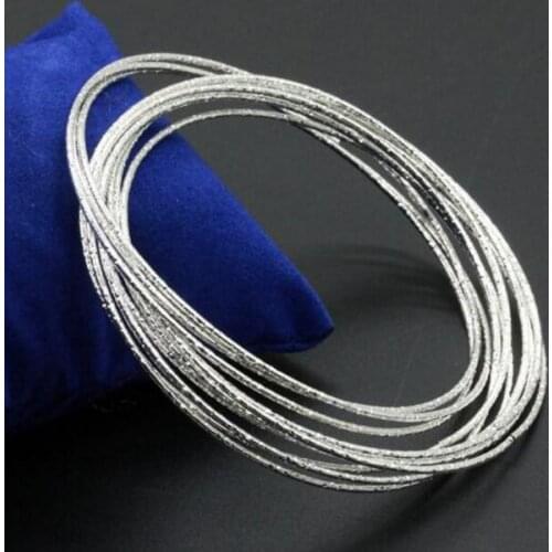 Wedding Party Gift Fashion Round Geometric Alloy Round Frosted Outdoor Circle Nine-Circle Fine Female Jewelry Bracelet 9 pcs/set