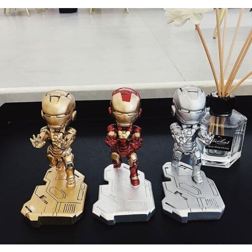 Marvel Iron Man Spiderman Captain America Phone Holder Mobile Phone Stand Car Desktop Multi-function Bracket Non-slip Cute Stand