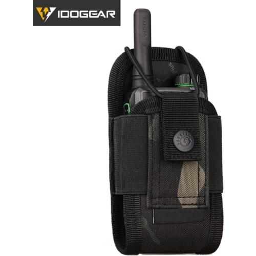 IDOGEAR Mini Radio Pouch Small Molle Walkie-talkie Interphone Pouch Airsoft Gear Duty Tactical Molle Tool Pouch 3536