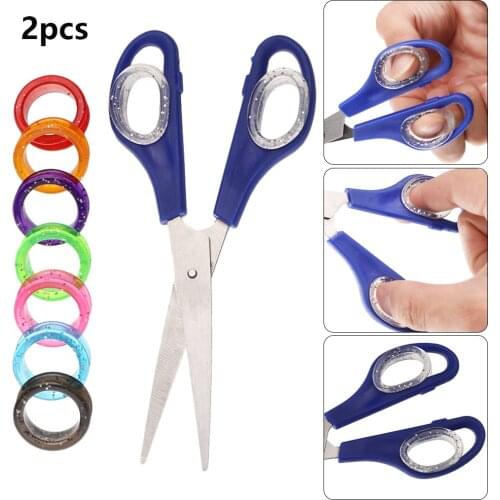 2 Pcs Professional Grooming Scissors Silicone Ring Fit For Shears Pet Shears Accessories Colorful Durable Hair Shears Ring Set