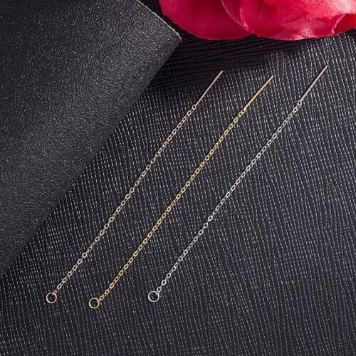 TS-014 Trendy Optional Color O Chain Earrings Line 8cm Electroplated Earring Accessories Women Fashion DIY Earring Findings