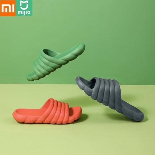 XIAOMI MIJIA Couples Slippers Home Indoor Bathroom Non-slip Thick Bottom EVA Soft Slippers Summer Men Women Slippers Flip Flops