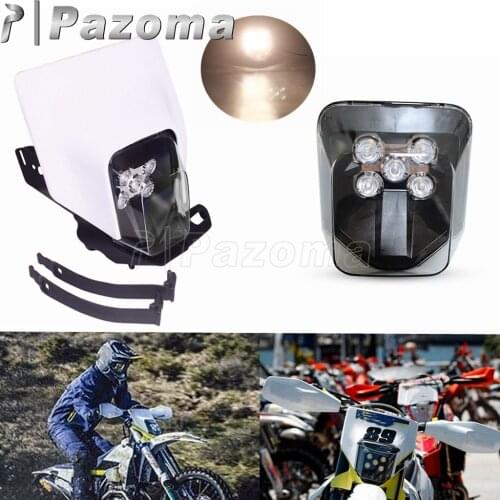LED Head Light Lamp Motorcycle Headlight Headlamp Supermoto Fairing For FE TE 2017 2018 2019 MX Dirt Bike Enduro Motocross LED