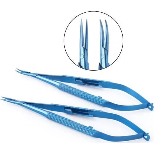 12 /14/16/18cmTitanium surgical cosmetic microscopic ophthalmic equipment model complete lock type needle holder