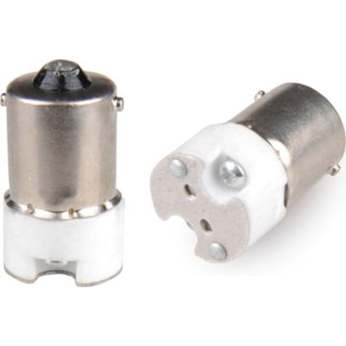 2PCS BA15S to MR16 Light Socket adapter BA15S to Gu5.3 G4 G5 lamp holder converter,Install MR16 Lamp into BA15S Light Socket