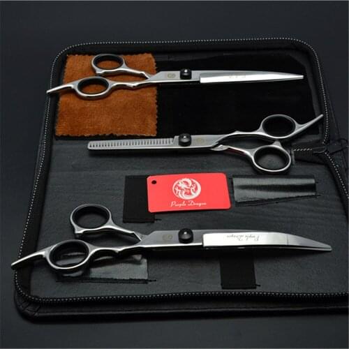 20Sets Wholesale 6" 7" Dog Grooming Kit Set Dog Curved Scissors Straight Shears Thinning Shears Professional Pet Scissors Z3001