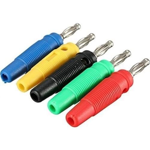 5PCS 4MM Banana Jack Plug Audio Speaker Connectors Amplifier Speaker Binding Post 4mm Banana Plug For Cable Terminals