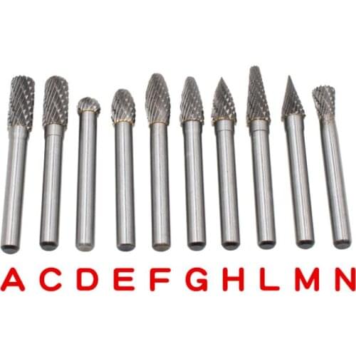 6*8MM Double text Head Tungsten Carbide Rotary Tool Point Burr Die Grinder Abrasive Tools Drill Milling Carving Bit