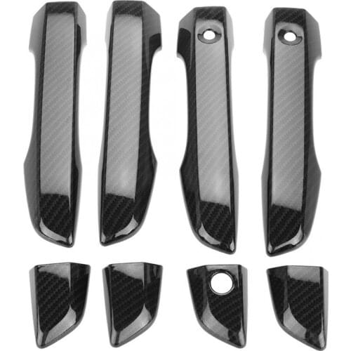 8Pcs Carbon Fiber Texture Door Outside Handle Cover Fit For Honda Civic Car-styling accessories