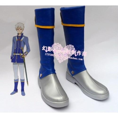 Akagami no Shirayuki-hime Zen Wistalia Blue Halloween Long Cosplay Shoes Boots H016