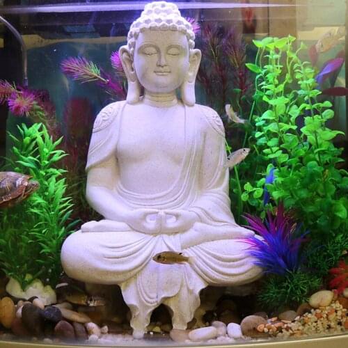 Fish Tank Decoration Aquarium Accessories Buddha Statue Art Decor Home Landscaping Outdoor Garden Decorations Crafts Tank Gift