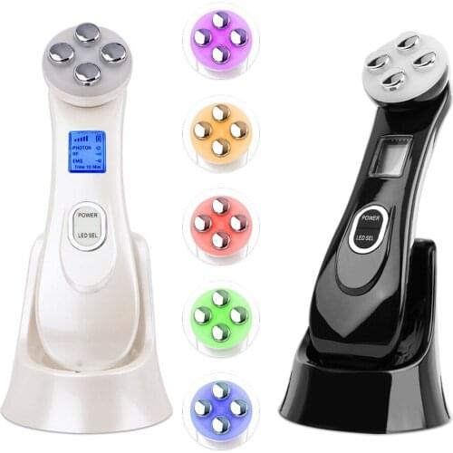 Facial Mesotherapy Electroporation RF Radio Frequency LED Photon Face Lifting Tighten Wrinkle Removal Skin Care Face Massager