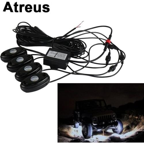 Atreus1Set Car Led Atmosphere Lights 12V Remote Control Led rock lamps Car-styling For ATV SUV Truck Tractor Boat 4WD Motorcycle