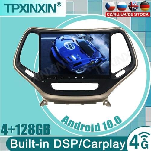 Android 10 8 Core With DSP For Jeep Cherokee 2016-2017 Car radio video player Multimedia GPS navigation Sedan No dvd 2 din