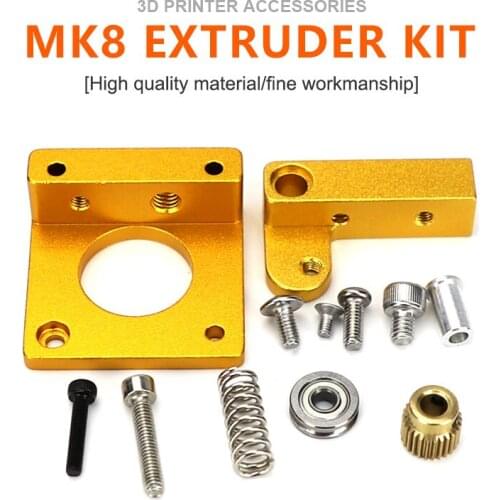 Aluminum Alloy Block MK8 Extruder For Makerbot 1.75mm Filament 3D Printers Parts Extrusion Right Short Hand Part DIY Kit