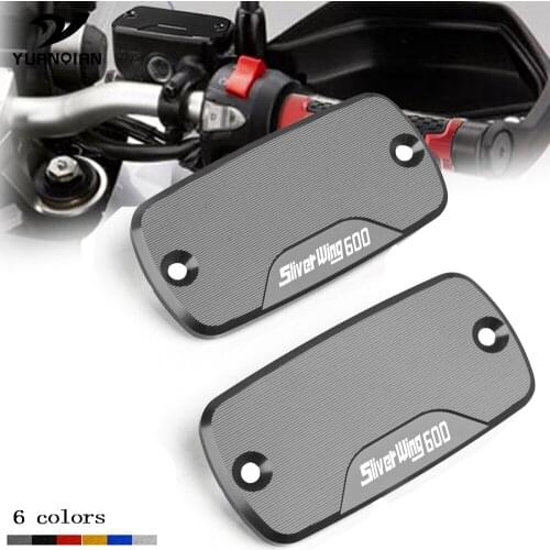 CNC Aluminum Motorcycle Front Rear Brake Cluth FLUID RESERVOIR Cap Cover For Honda Silver Wing 600 2003-2014 2013 2012 2011 2010