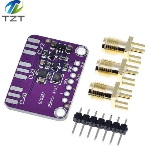 DC 3V-5V CJMCU-5351 Si5351A Si5351 I2C Clock Generator Breakout Board Module Signal Generator Clock 8KHz-160MHz For Arduino