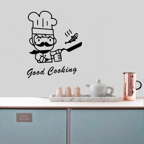 Cartoon Good Cooking Home Decoration Wallpaper For Kitchen Room Wall Sticker Revocable Waterproof Stickers Vinyl ph292