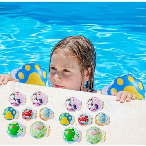 2PCS Childrens Thickened Inflatable Arm Ring for Kids Swimming Equipment Auxiliary Buoyancy Water Sleeves Swimming Assistant