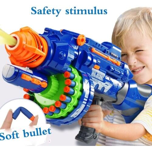 Electric Toy Gun 20 Bursts For Boys Of Soft Elastic Plastic Bullets To Fight 20 Bursts Of Sniper Field Outdoor Toys For Children