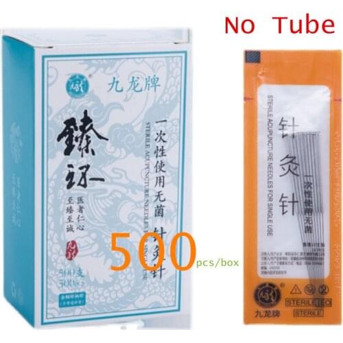 500 Needls Disposable Acupuncture Needle Without Tube Sterile Metal Toughness Needle Beauty Massage Ring Handle Needle
