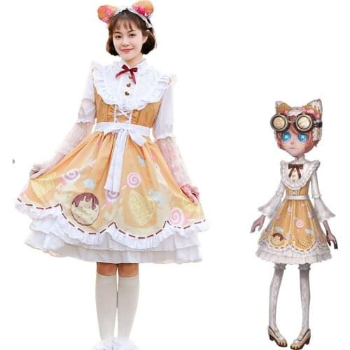 Game Identity V Cosplay Costume Mechanic Tracy Reznik Cosplay Costume Full Set Sweetie Candy Girl Lolita Dress Party Daily Dress