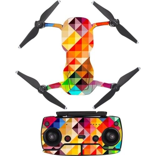 Colorful Line PVC Decal Skin Sticker For DJI Mavic Air Drone + Remote Controller + 3 Batteries Protection Film Cover A0077