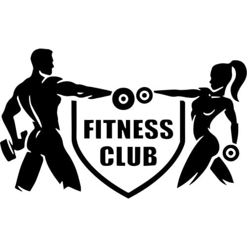 Fitness Club Wall Decal Logo Iron Sport Gym Bodybuilding Athletes Interior Decor Art Door Window Vinyl Stickers C8008