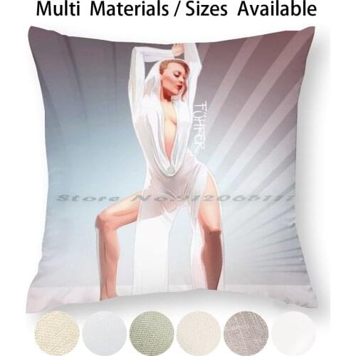 Kylie Pillow Case Throw Pillow Cover Cotton Linen Flax Music Kylie Minogue Kylie Fever Pop Portrait Fanart Fuhrer Creative
