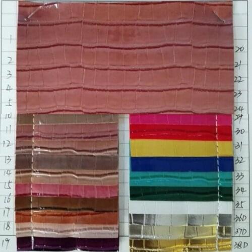Wholesale 10 yards roll PVC high gloss crocodile pattern artificial leather Shiny crocodile pattern bag handbag leather fabric
