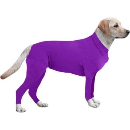 Dog Four-legged Pajamas Coat Post Operative Protection Clothes Pet Dog Tight Clothes Jumpsuit Bodysuit Home Wear