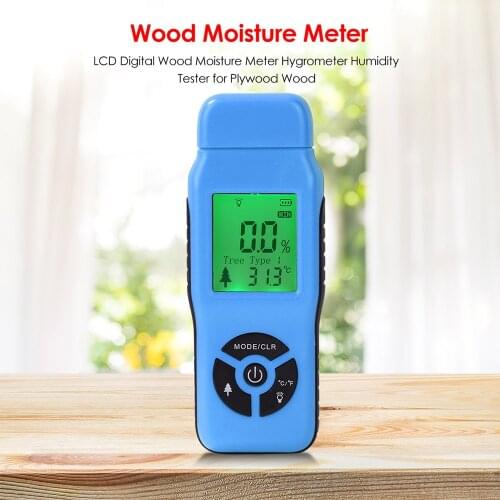 Handheld Digital Wood Moisture Meter Humidity Tester Timber Damp Detector Paper Digital Test Wall Moisture Analyzer Range 2%~70